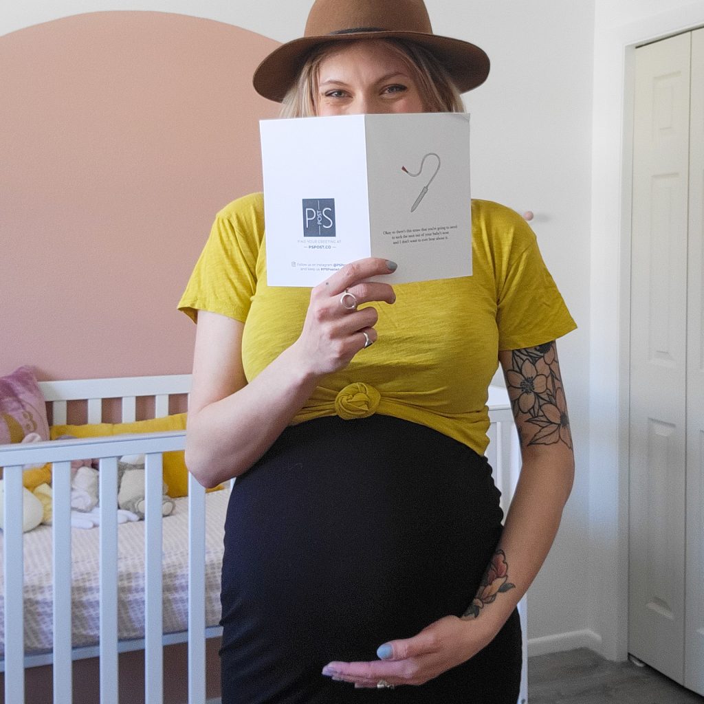 Sarah with Card