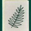 Dark green drawing of a fern