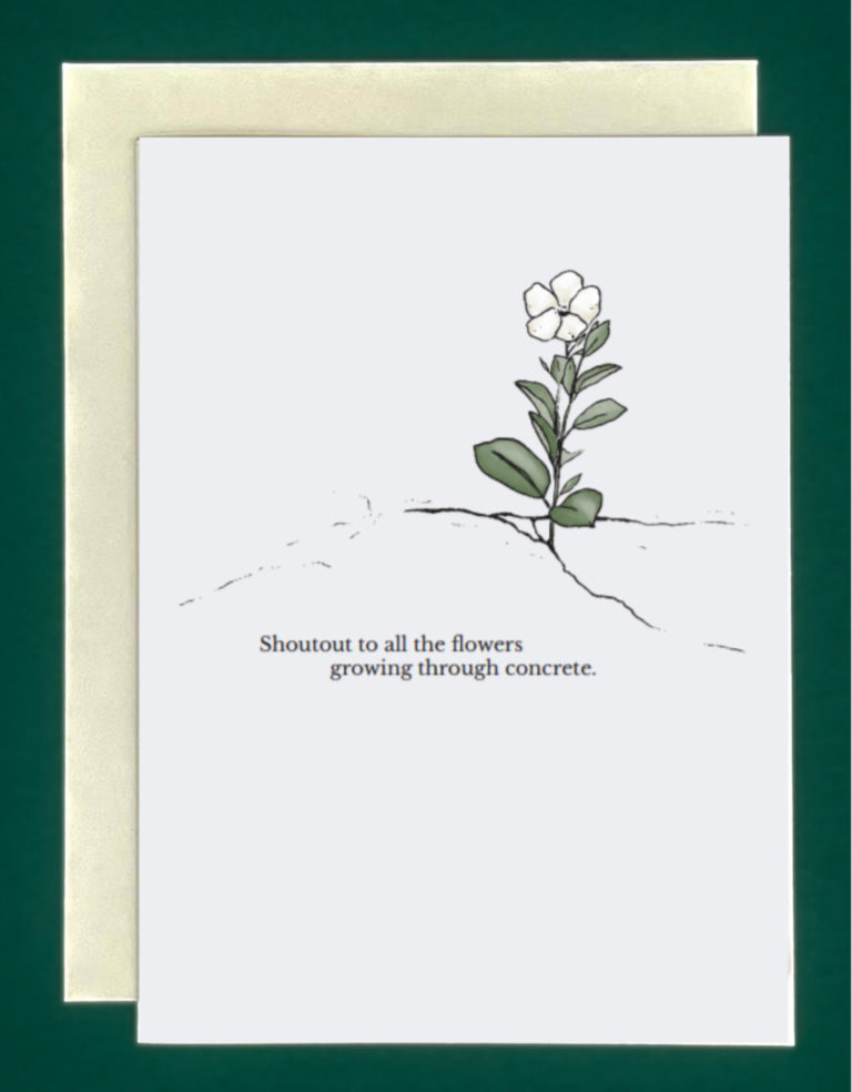 Flowers in the Concrete Greeting Card