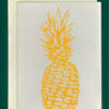 Drawing of a pineapple in goldenrod